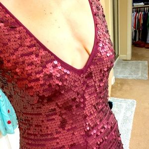 BCBGMAXAZRIA sequin gown